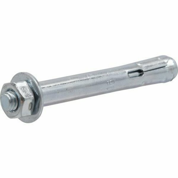 Hillman Sleeve Anchor, 5/16 in Dia, 2-1/2 in L, 1240 lb Concrete, 190 lb Brick, Steel, Zinc 370826